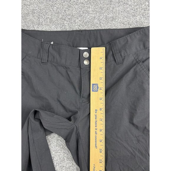 Columbia Capri Pants Womens 8 Black Lightweight Hiking Zip Pocket Drawcord Trail - Picture 4 of 8